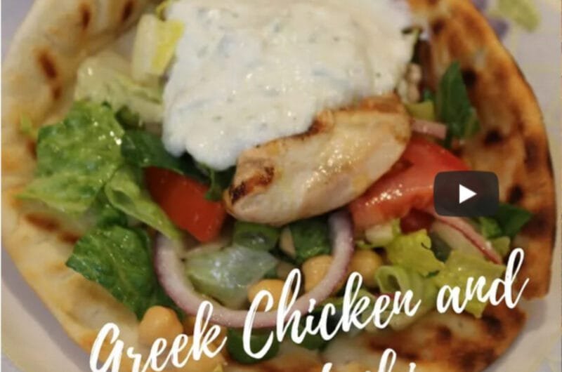 Grilled Chicken with Greek Salad and Tzatziki